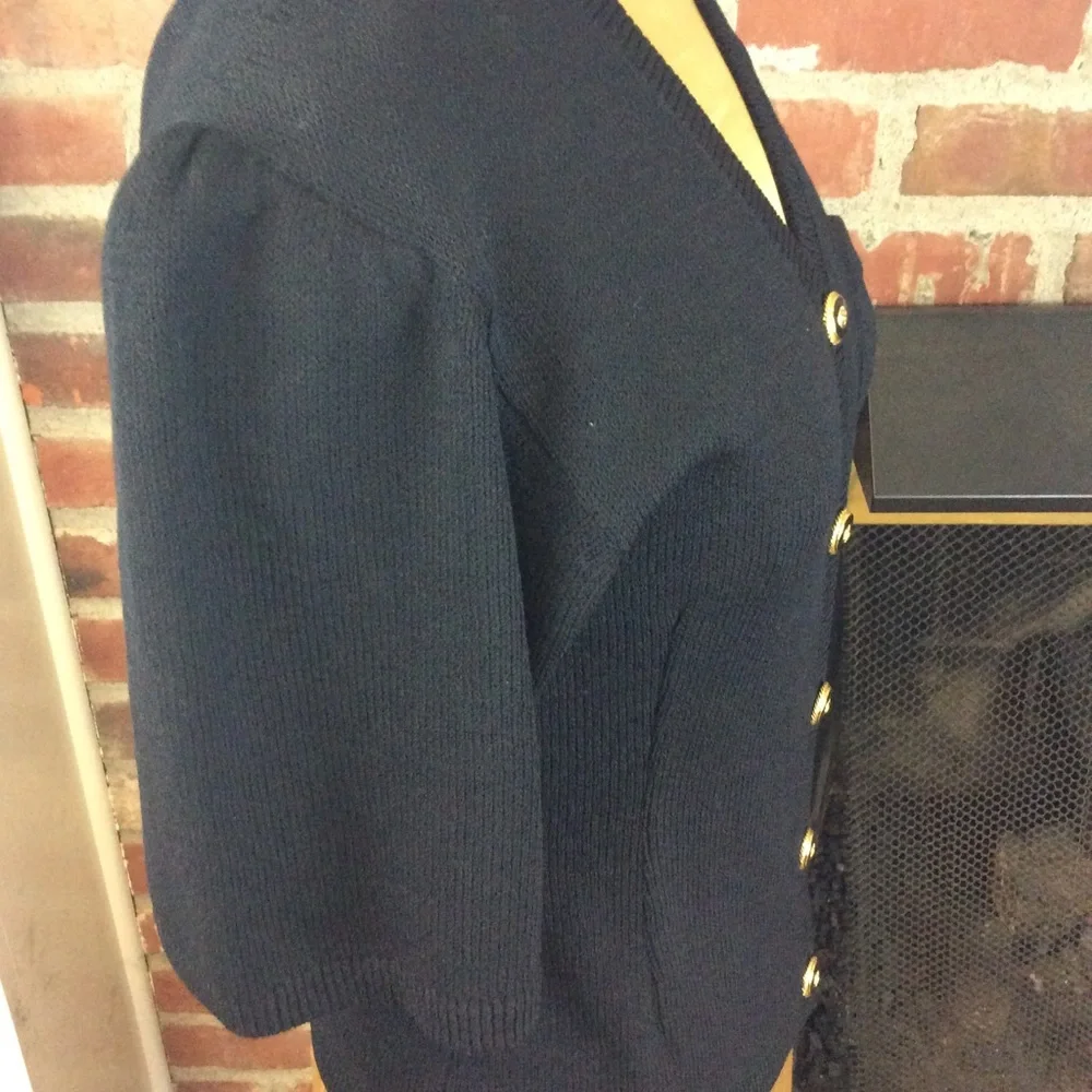 Vintage St. John Santana Knit Bell Sleeve Cardigan - Picture 4 of 8